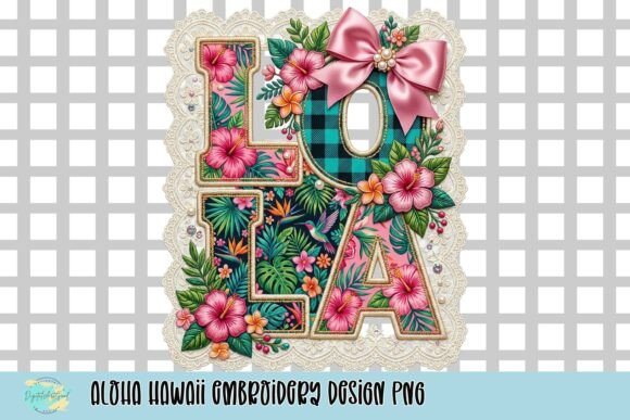 Aloha Hawaii Embroidery Design PNG Review