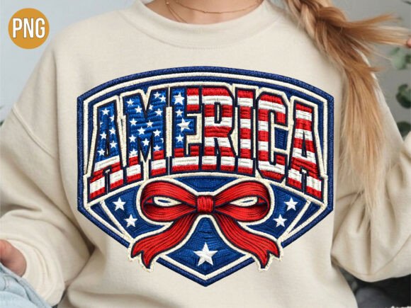 America Patriotic Shield Embroidery PNG Review
