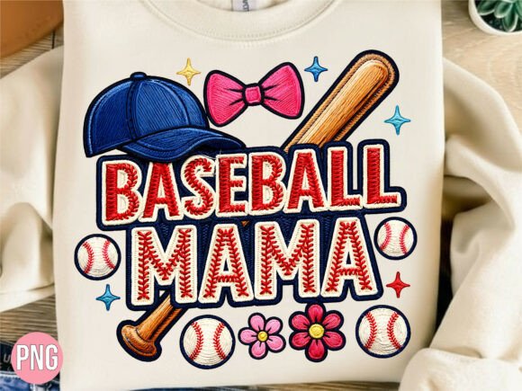 Baseball Mama Sports Embroidery USA PNG Review