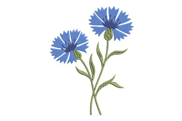 Blue Cornflower Embroidery Design Review