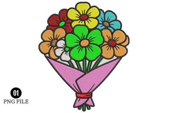 Colorful Flower Bouquet Embroidery Review