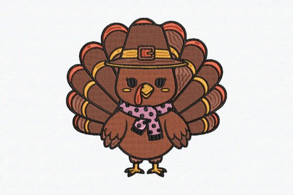 Cute Turkey Embroidery Design Review