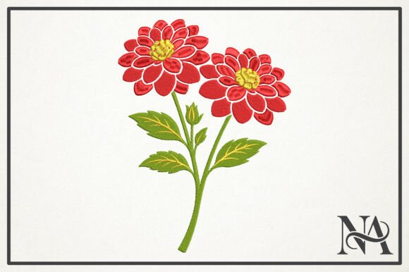 Elegant Red Flower Floral Embroidery Review