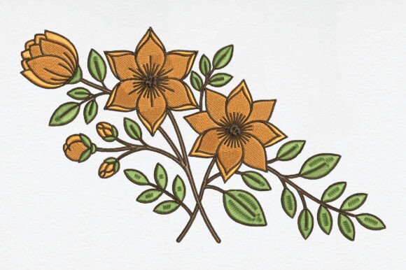 Flowers Branch Embroidery Review for Etsy Shops