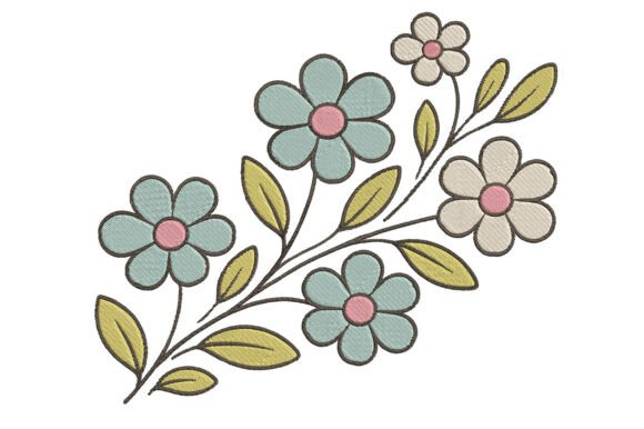 Pastel Floral Branch Embroidery Design Review
