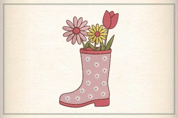 Pink Rubber Boot Embroidery Design Review