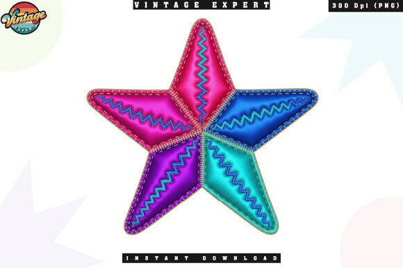 Review: Multicolor Starfish Patch Embroidery PNG