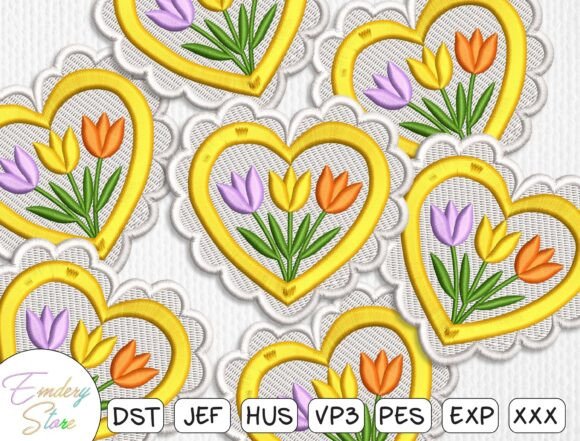 Tulip Heart Patches Embroidery Design Review
